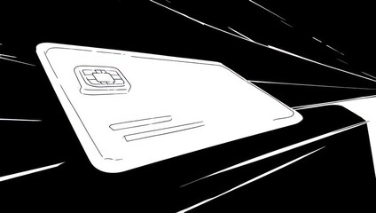 Minimalist illustration of a smartphone camera module on a dark background with motion blur effect.