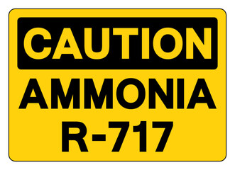 Caution Ammomium R717 Symbol Sign, Vector Illustration, Isolate On White Background, Label.EPS10