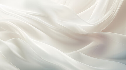 Abstract Flowing white Silk Wave Background