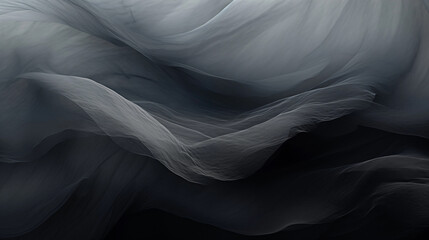 Ash Black Abstract Flowing Fabric Background