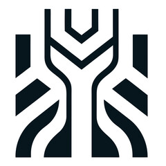 Abstract firewall digital fortress logo