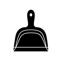 Dustpan silhouette icon for cleaning and household chores