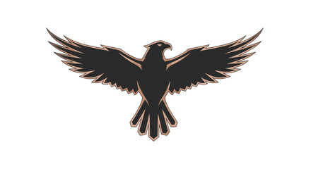 Fototapeta premium Majestic Eagle Silhouette with Wings Spread Wide.