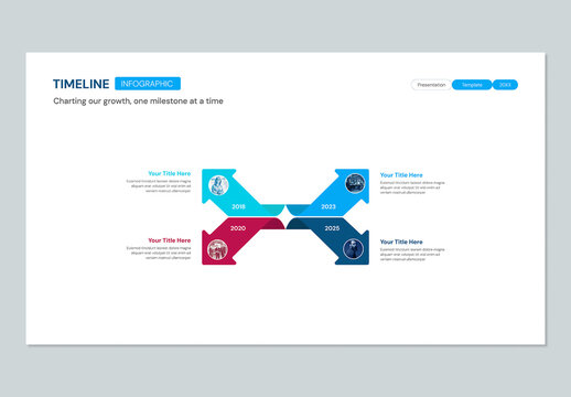 4 Steps Arrows Business Timeline Infographic Template