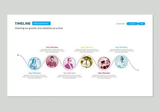 6 Step Company Growth Timeline Roadmap Infographic Design for Business Presentation