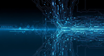 Futuristic Blue Circuit