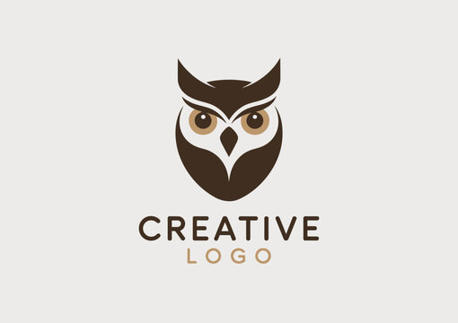 A modern and elegant owl logo featuring striking visuals and symbolism, perfect for conveying wisdom, creativity, and professionalism in various branding contexts.