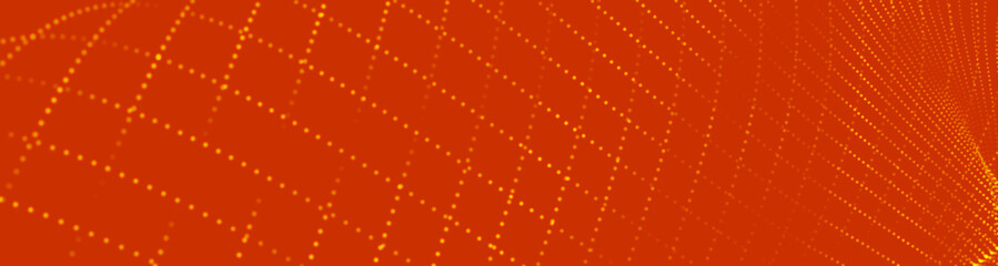 Futuristic dot wave. Abstract digital particle wave. Technology background. Colored musical wave. Light background. Digital background with smooth, wavy curves. 3D vector illustration