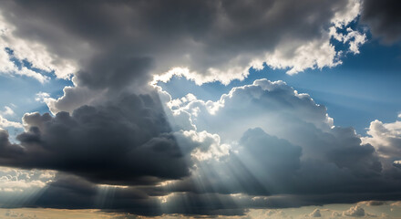 Cinematic Cloudscape With Dramatic Horizon Light
