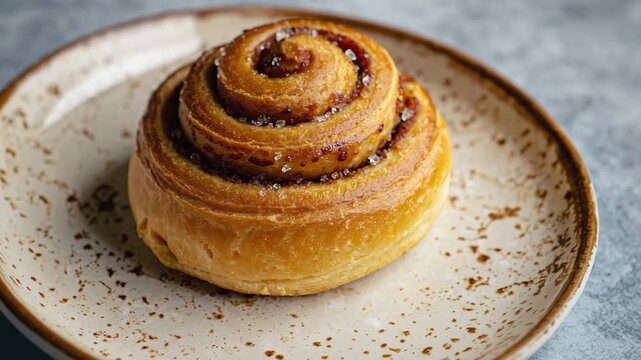 delicious cinnamon buns, breakfast, pastries