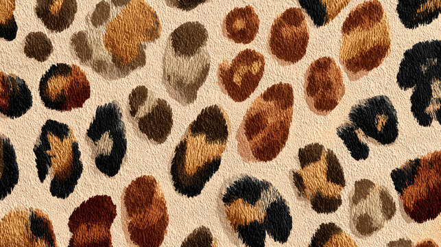 Elegant Leopard Print Border on Gold Textured Background