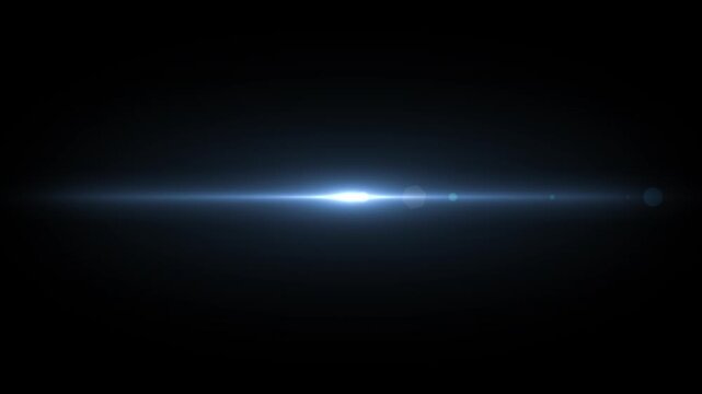 Blue shining long strips of light, technological flares