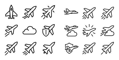 Naklejka premium Minimalist War Icons