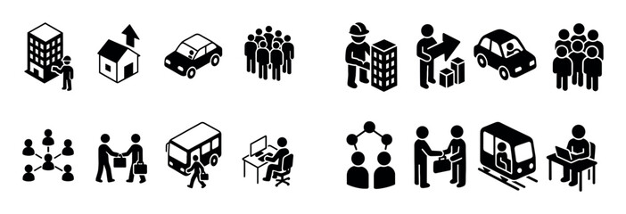 Fototapeta premium Urban Icons Isometric Set