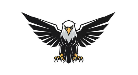 Fototapeta premium Majestic eagle emblem with outstretched wings signifying strength and freedom