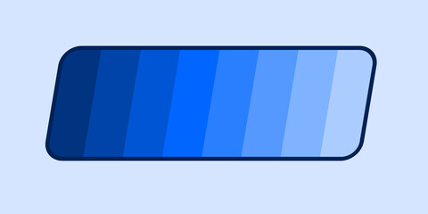 Modern Blue Color Palette Strip with Gradient Shades and Rounded Oblique Shape