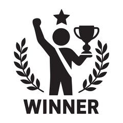 Winner icon vector