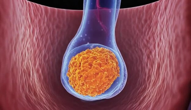 Hair follicle anatomy and growth process showing the dermal papilla and hair shaft formation
