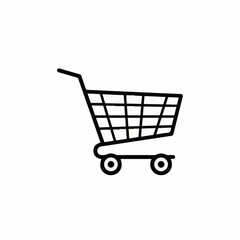 Shopping Cart Icon – Retail Store, Online Shop, E-Commerce Basket Vector Illustration