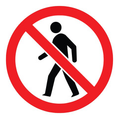 No pedestrian sign