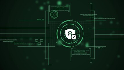 futuristic user authentication: identity verified. future of digital identity: a high-tech "user approved" hud. safeguarding the user: a visualization of successful verification.