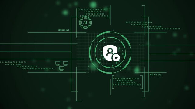 futuristic user authentication: identity verified. future of digital identity: a high-tech "user approved" hud. safeguarding the user: a visualization of successful verification. - Powered by Adobe