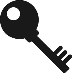 key silhouette vector illustration on white background