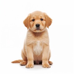 Obraz premium golden retriever puppy on white background