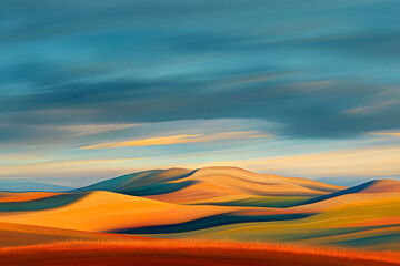 Eternal Dunes: A Majestic esert Landscape Under an Edless Sky