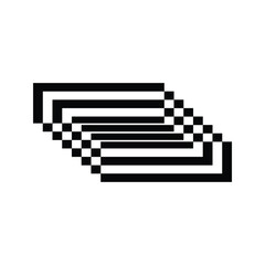 Abstract Black and White Illusion