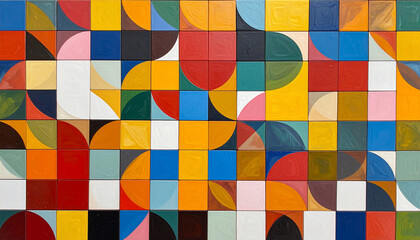 Abstract Colorful Geometric Art