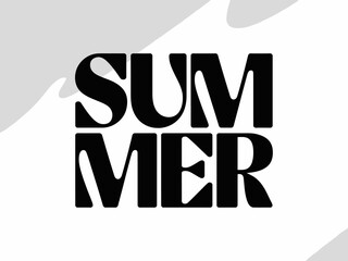 This image showcases bold typography reading 'SUMMER' which captures the essence of the summer season with a distinctive and stylish aesthetic.