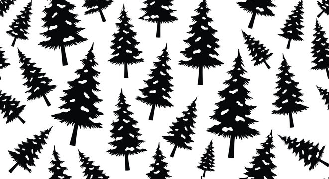 Fototapeta Abstract christmas tree seamless pattern background illustration vector graphic design wallpaper print.