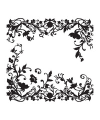 abstract floral frame