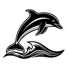 dolphin silhouette vector
