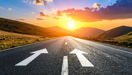 Road to Success at Sunset