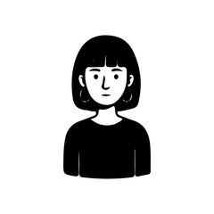 Minimalist line art portrait collection of diverse men and women avatars in black and white style