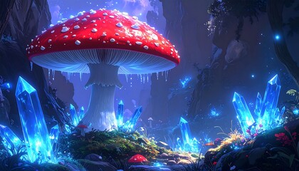 Magical Mushroom in Crystal Cave.