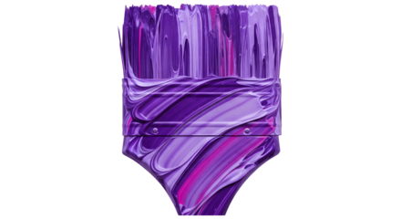Paint Brush with Purple and Pink Paint
