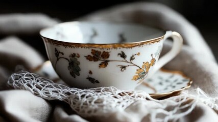 Elegant porcelain teacup transition from cozy to classy ambiance - Powered by Adobe