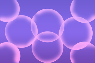 Abstract background with soft glowing purple and pink translucent spheres and circles overlapping