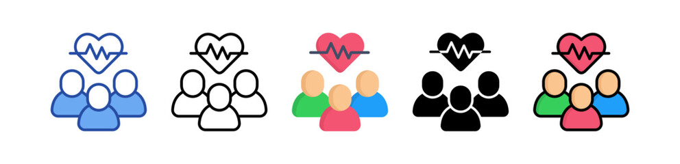 Community Health Icon Multi Style Illustration