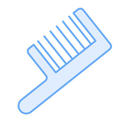 Modern pale blue comb with a clean, simple design, perfect for beauty product mockups or hair care tutorials, originally a scalable vector graphic