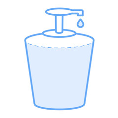 Stylish hand sanitizer dispenser illustration for promoting hygiene and health awareness, ideal for websites, posters and educational materials