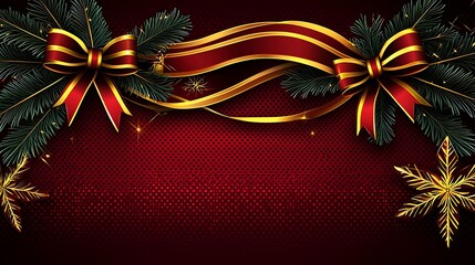 Elegant red background decorated with intricate gold accents and subtle light reflections