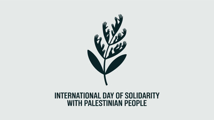 Fototapeta premium International Day of Solidarity with Palestinian People with Olive Branch Symbol