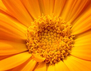Close Up of a Bright Orange Flower.