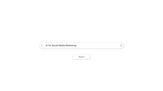 Search Bar Typing Animation &ndash; AI for Social Media Marketing &ndash; Clean UI UX Minimal