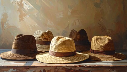 Sunlit Collection of Vintage Hats.