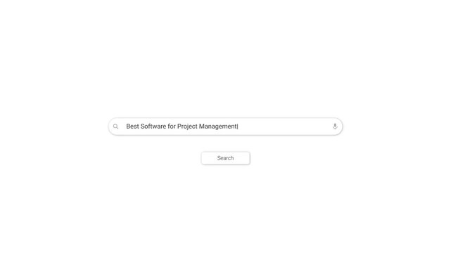 Search Bar Typing Animation &ndash; Best Software for Project Management &ndash; Clean UI UX Minimal